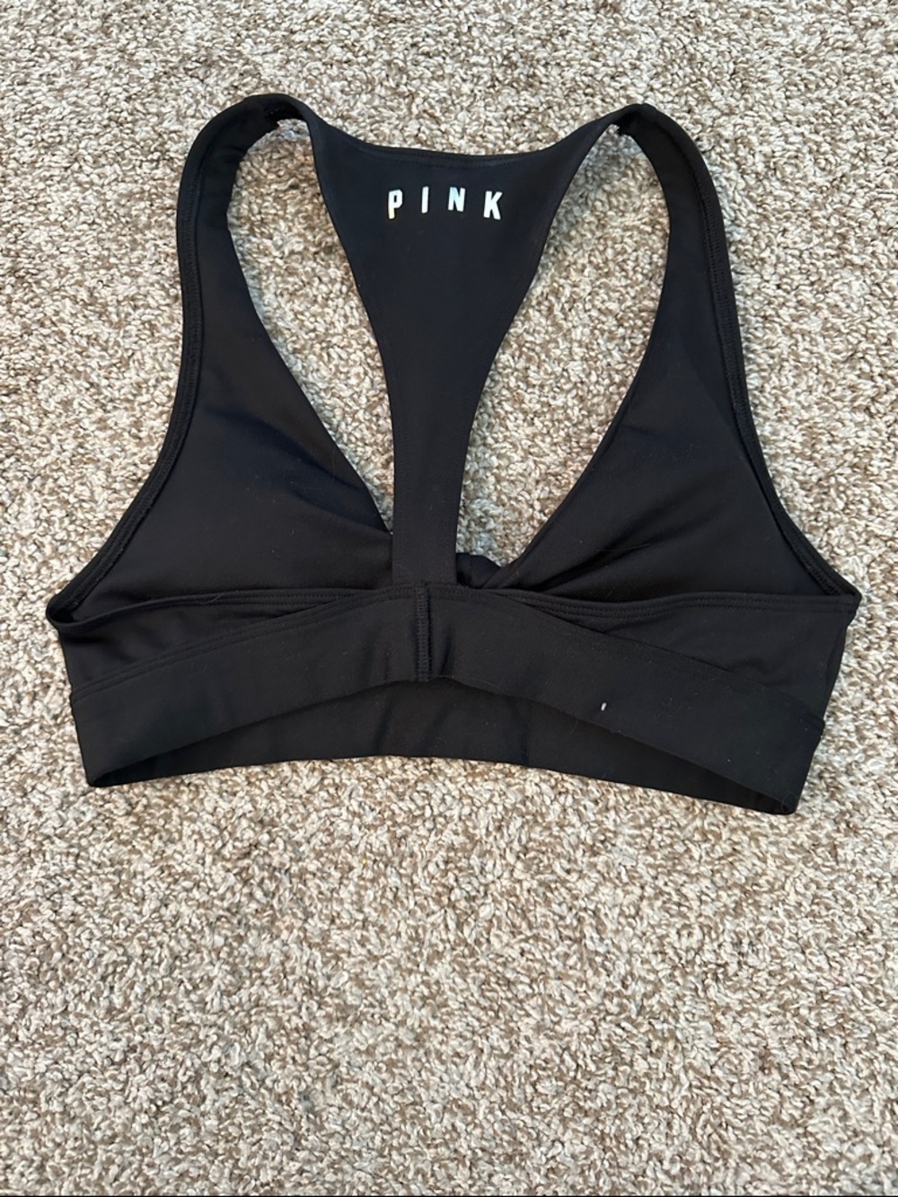 Victoria’s Secret PINK Gym to Swim Black Racerback Knot Front Sports Bra/Bikini - Picture 3 of 4